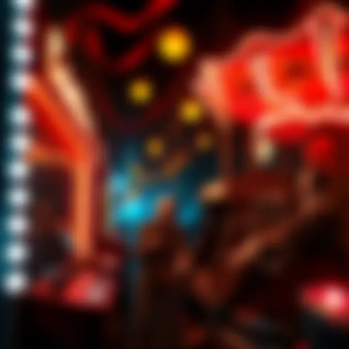 A spooky carnival scene featuring creepy clowns and dark rides from the arcade game CarnEvil