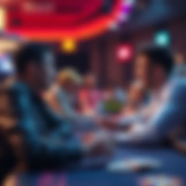 Players engaging in a cash out game during the final round, showing anticipation and excitement.