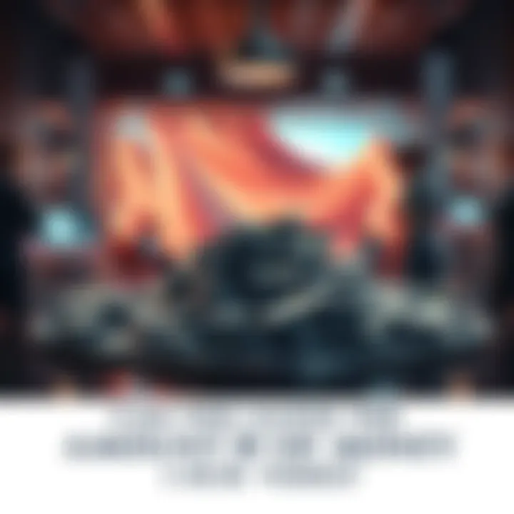 A pile of cash in the center of a table with people discussing around it