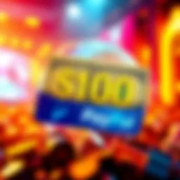 A bright graphic showing a cash prize of $100 with a PayPal logo, indicating a global contest for participants.