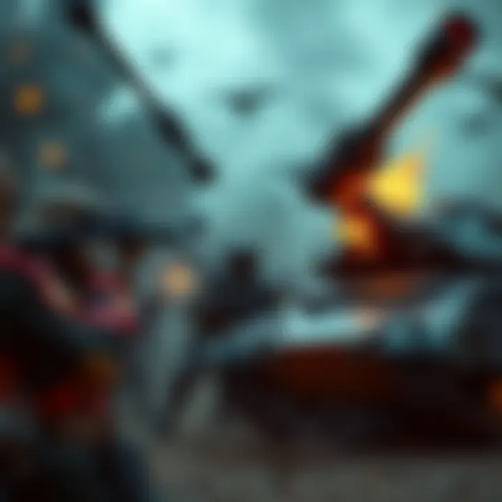 A caster frame struggling with energy during a tank fight, showing an intense battle scene with energy levels dropping.