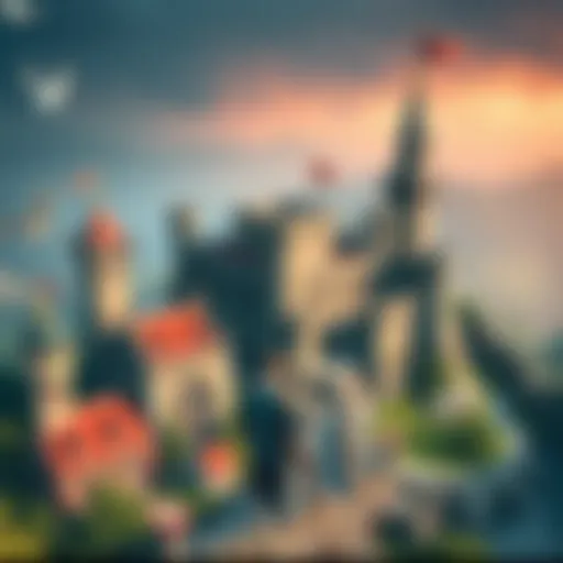 A player oversees a medieval castle and city in a strategic management video game