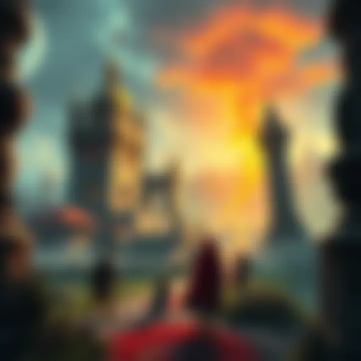 Castle gameplay scene A vibrant scene depicting a castle in a fantasy game, showing players exploring its architecture and layout, symbolizing discussion about its timing in the game.