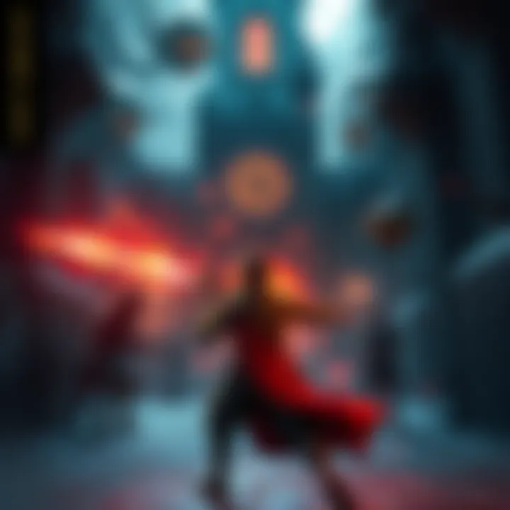 Character defeating Albinaurics in Castle Sol A gamer character battling Albinaurics in a dark castle setting, with magical effects and distressed screams in the background