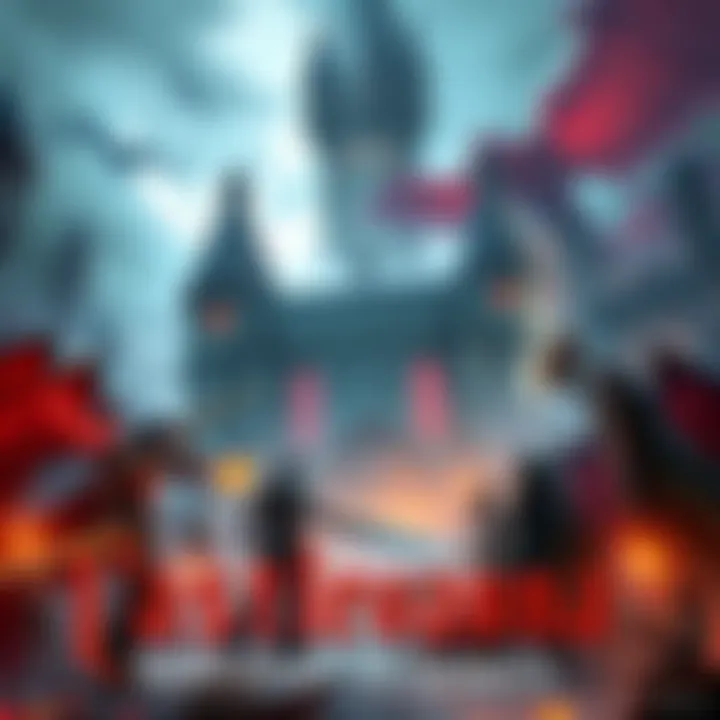 Artwork featuring iconic characters and scenes from the Castlevania game series, showcasing the gothic style and action elements.