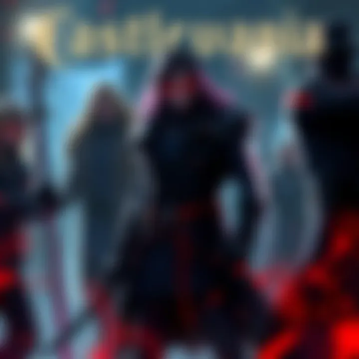 A dramatic scene from Castlevania Season 3 Episode 9 featuring intense characters and surreal visuals