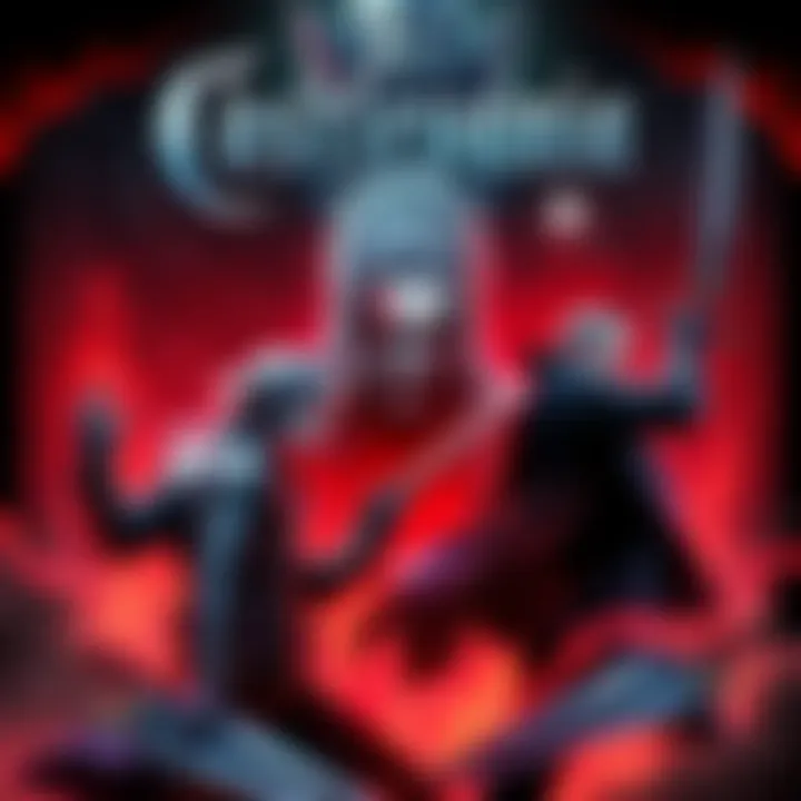 Cover of Castlevania: Belmont's Curse featuring vampire hunters and classic game elements