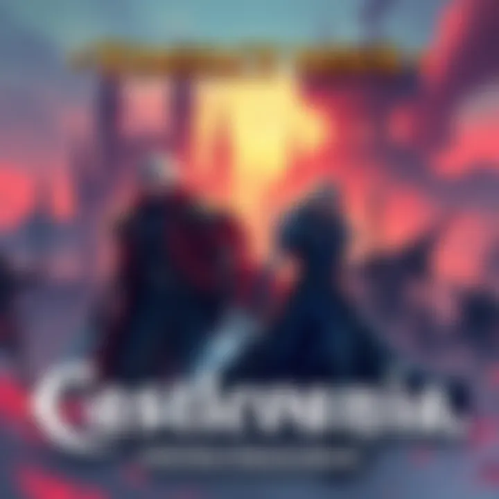 Illustration of Castlevania characters with historical events background