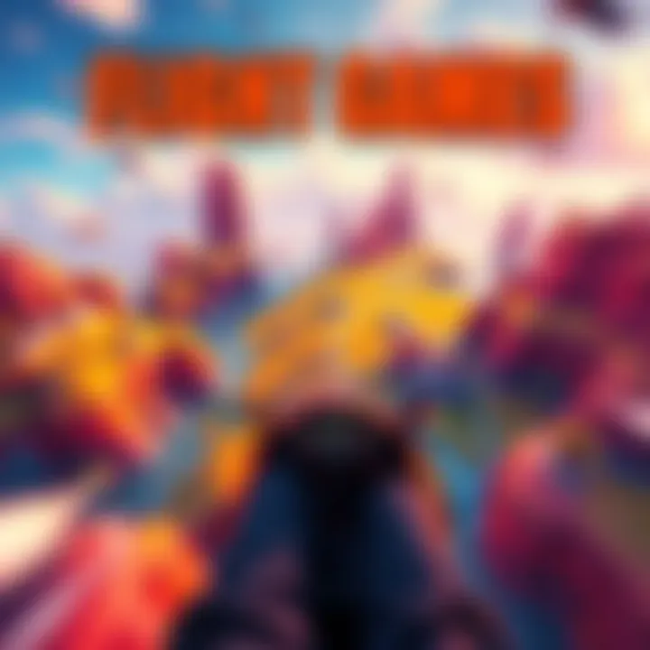 Casual Flight Game Scene A player navigating a colorful virtual landscape in a flight game, showcasing diverse environments and engaging gameplay.