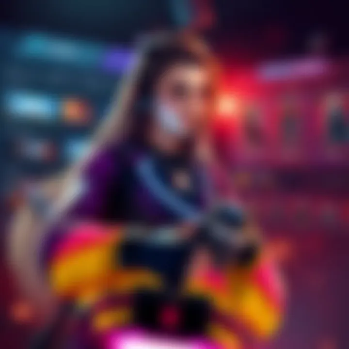 A player customizing their character in a casual game, showing various options for personalizing appearance and stats.