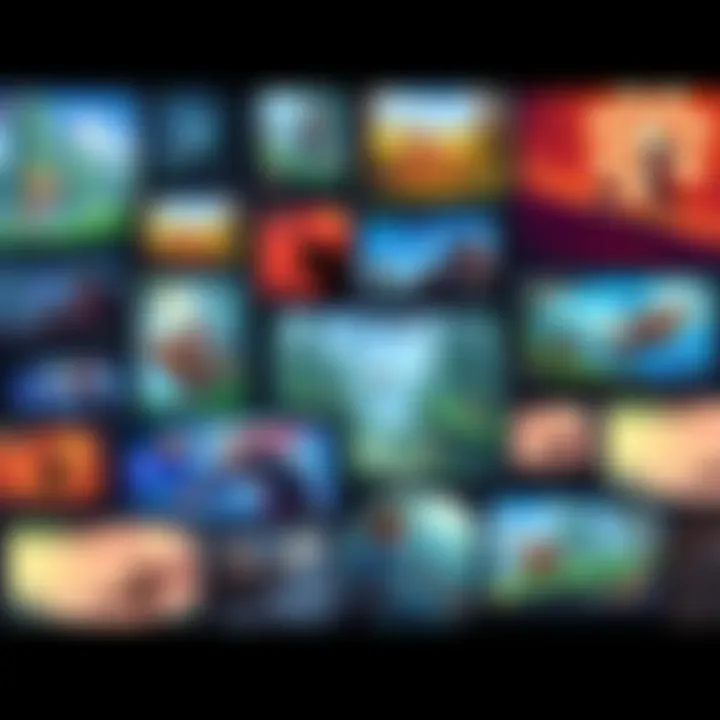 A collage of colorful casual RPG game screenshots featuring characters and adventures