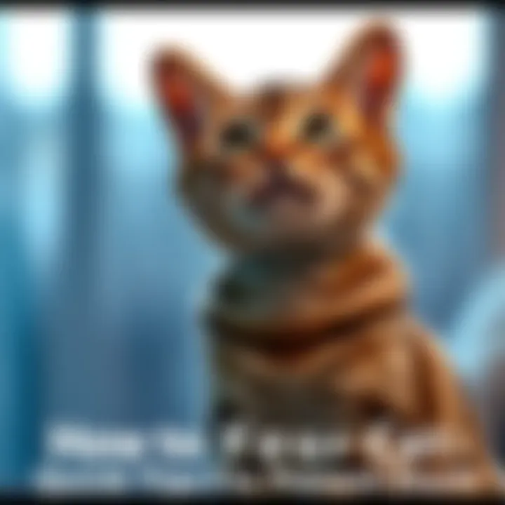 A worried cat looking up as if sensing danger, symbolizing the need for quick action to prevent health issues.