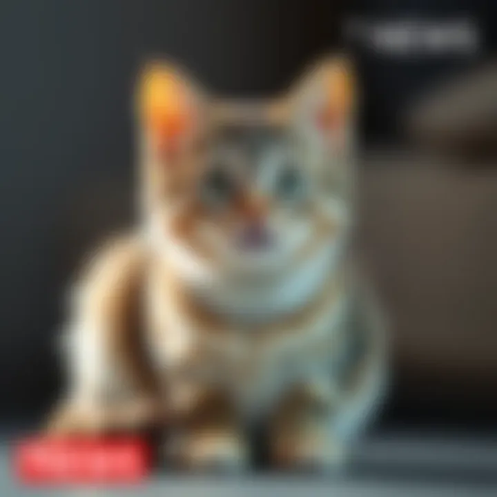 A cat with a unique facial marking that looks like a Vault Symbol, sitting and looking curiously at the camera.