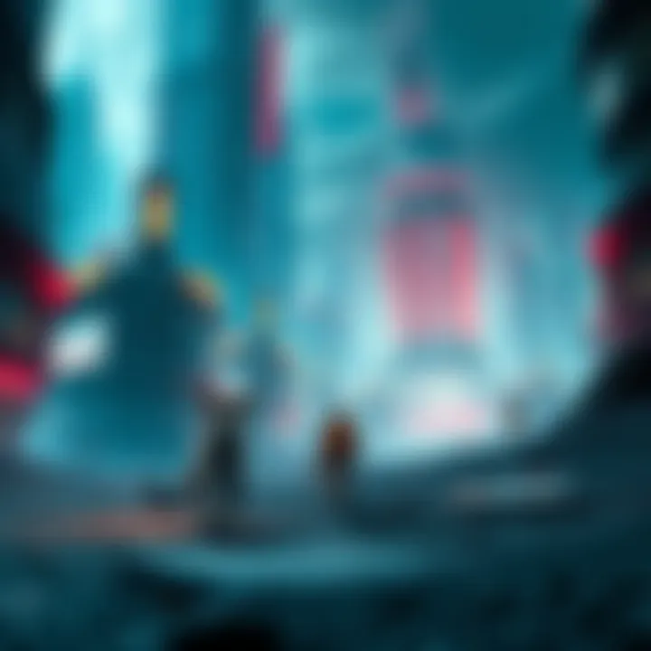 A cat wandering through a deserted, futuristic city filled with tall buildings and neon lights, capturing the spirit of exploration and adventure.