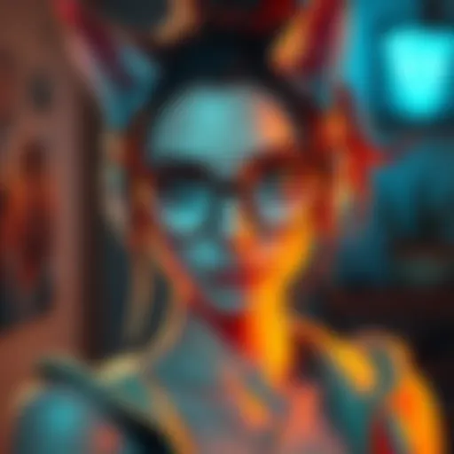 Stylish character design of Cat Holloway with a modern look