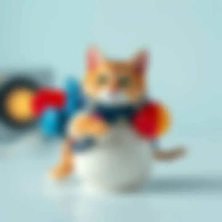 Cat Mug with Jetpack Design A quirky cat mug featuring a cheerful cat with a jetpack on its back, ready for an adventure.