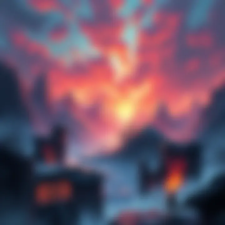 A vibrant scene showcasing the beautiful visuals of the Cataclysm expansion, featuring rich colors and detailed landscapes