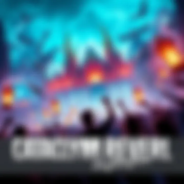 A vibrant image showcasing key moments from the Cataclysm reveal season, highlighting new features and changes, with excited fans in the background.