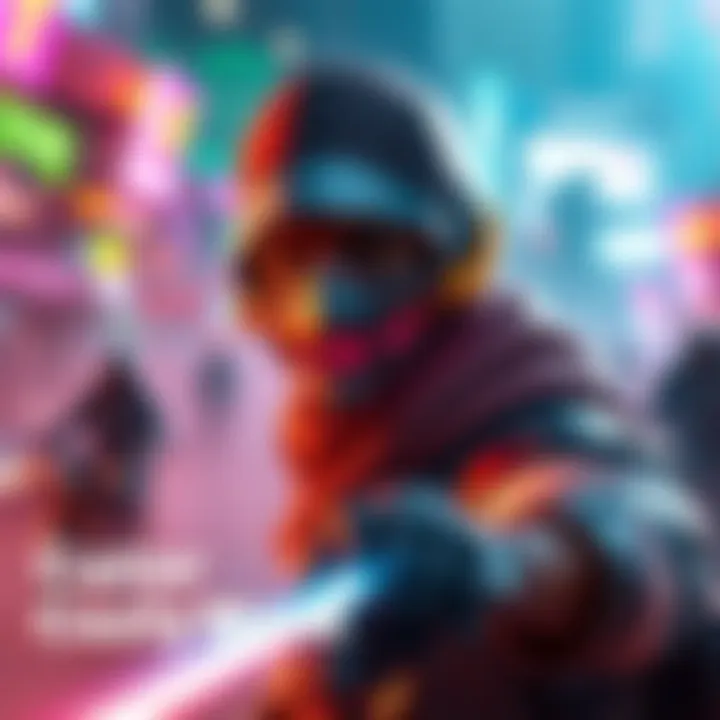 Fighter wearing the Catalyst Mask A character in a vibrant open-world environment wearing the Catalyst Mask, ready for battle against enemies.