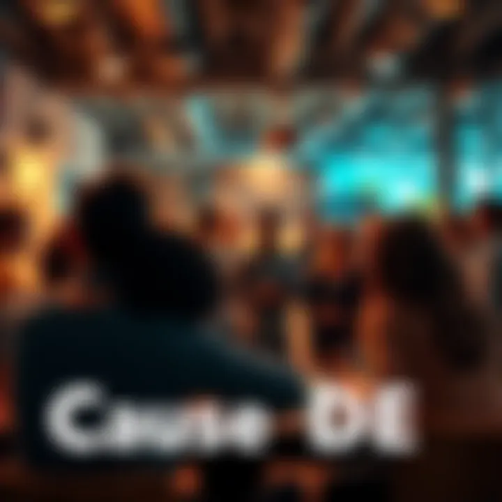 Cause DE Discussion A group of people engaging in a lively discussion about Cause DE in a community setting.