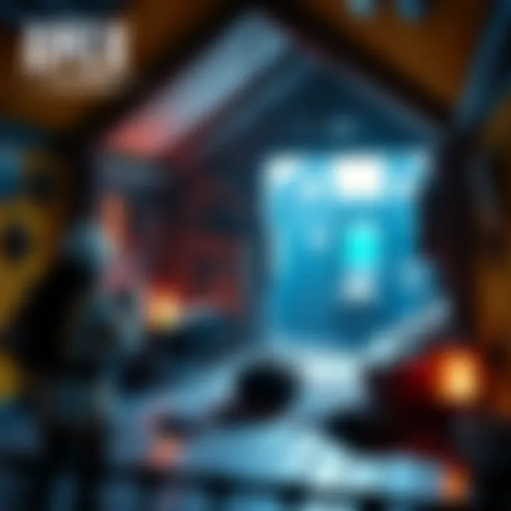 A player controlling Caustic sets up traps inside a strategic house in Apex Legends, preparing for incoming opponents.