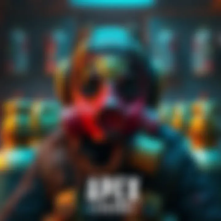 Caustic wearing his gas mask, surrounded by toxic gas canisters, ready for battle in Apex Legends.