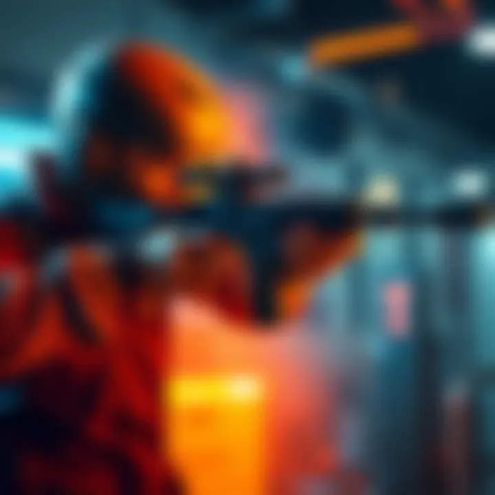 A player aiming with the CB-01 Repeater, showcasing its design and features in a game setting