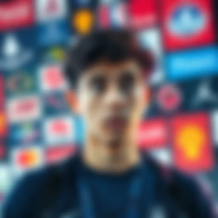 Cece looking surprised as sponsor logos fade away from a background, symbolizing loss of support