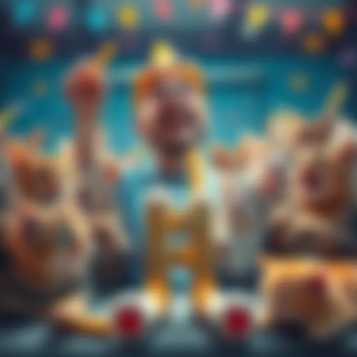 A person joyfully celebrating their first Endorsement Level 5 surrounded by playful cats