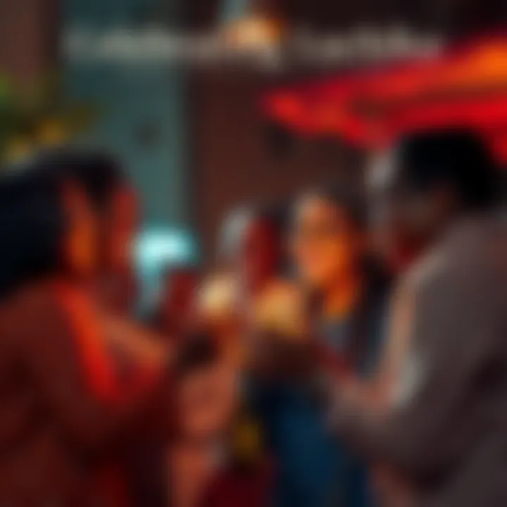 A warm gathering of community members honoring Luchika with smiles and appreciation.