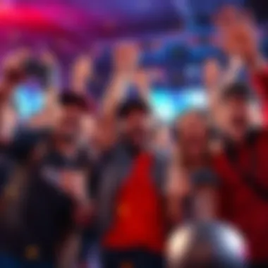 A group of friends cheering and celebrating after winning a competitive game, with joyful expressions and game controllers in hand.