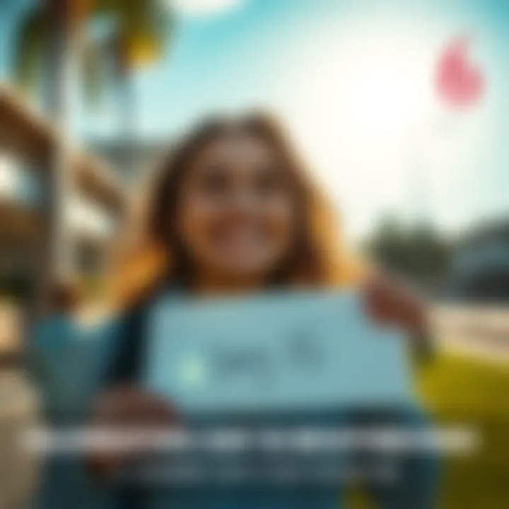 A person smiling while holding a sign that says 'Day 15 Nicotine-Free' with a sunny background
