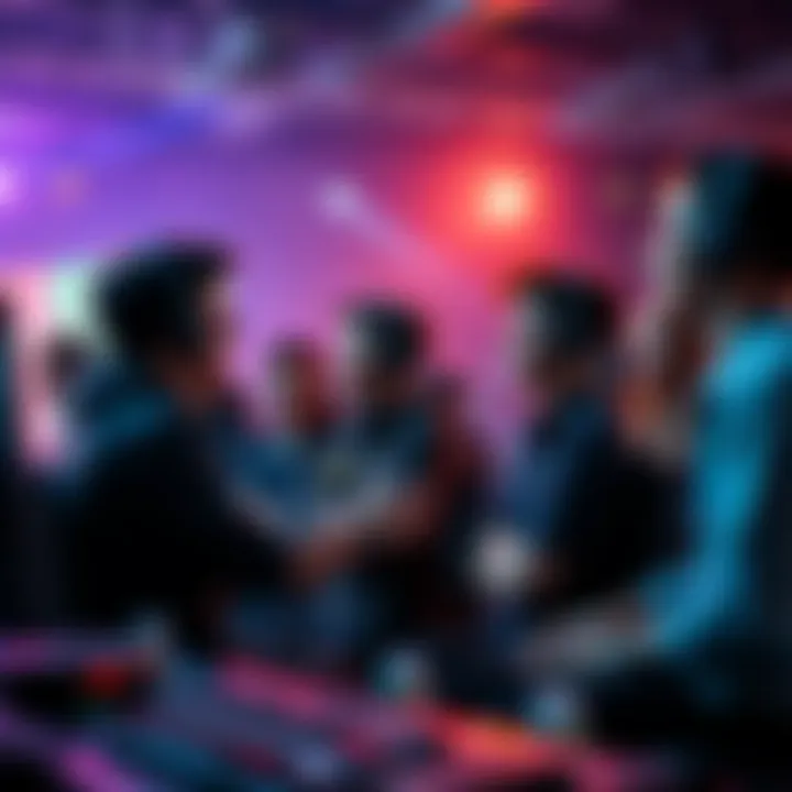 A group of dedicated gamers sharing their achievements at an event, showcasing their passion for gaming culture