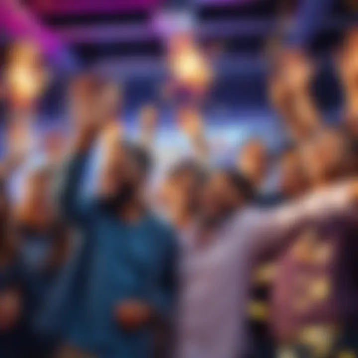 A group of people joyfully celebrating the successful completion of Jonathan Set with smiles and cheers.