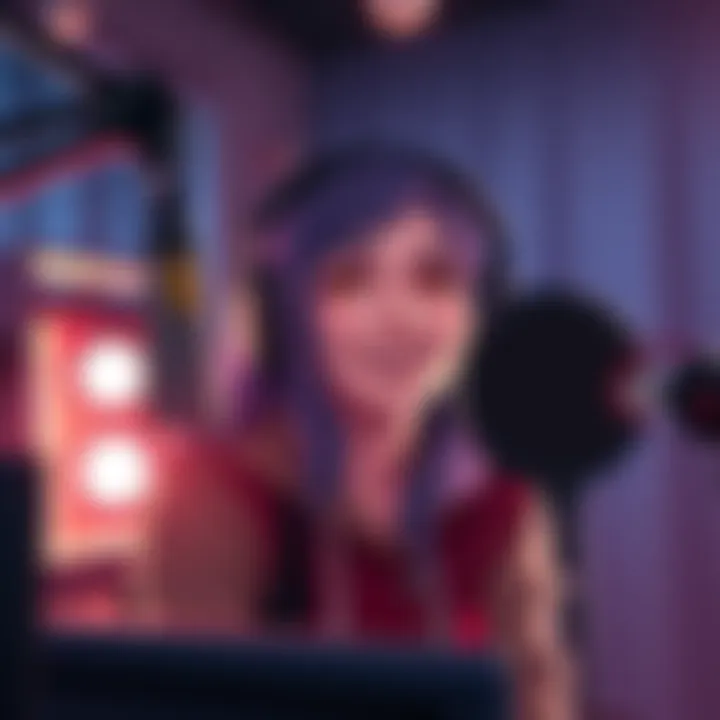 Celeste's voice actor smiling while recording new voice lines in a studio