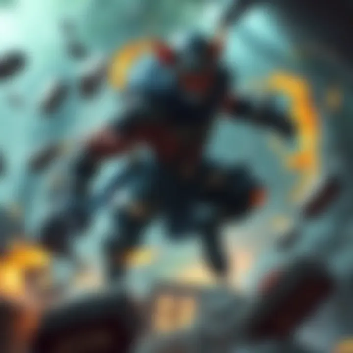 Cerb jungle character in action Cerb jungle character showcasing mobility, stun, and pull abilities in a gaming environment