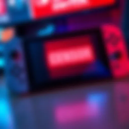 A Nintendo Switch console showing a blurred game screen with censorship symbols overlay, representing CERO's policies on game content in Japan.