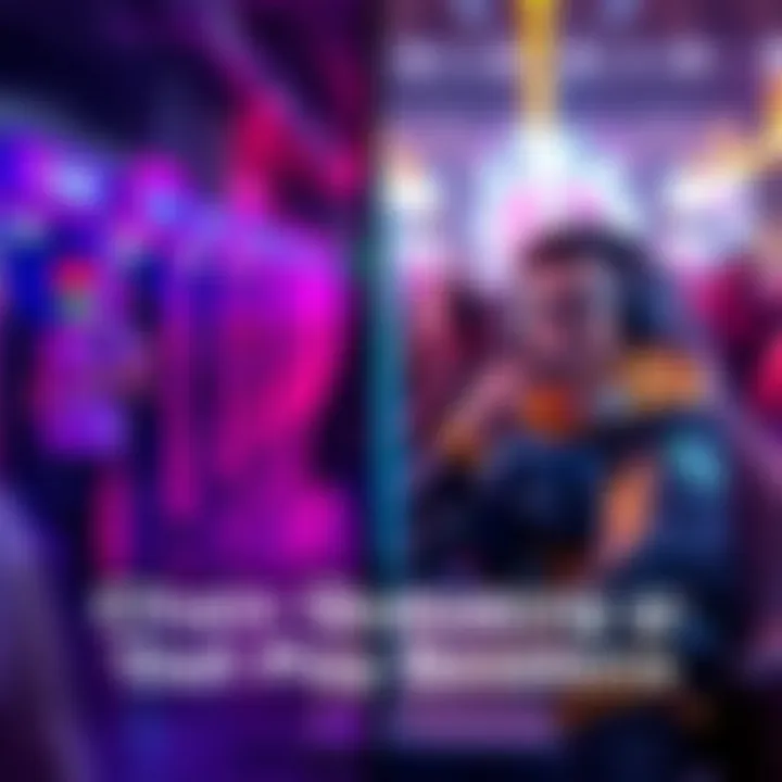 Chain Queueing vs Daily Play Sessions A split image showing players in a chain queue on one side and a player enjoying a daily play session on the other side, representing different gaming strategies.