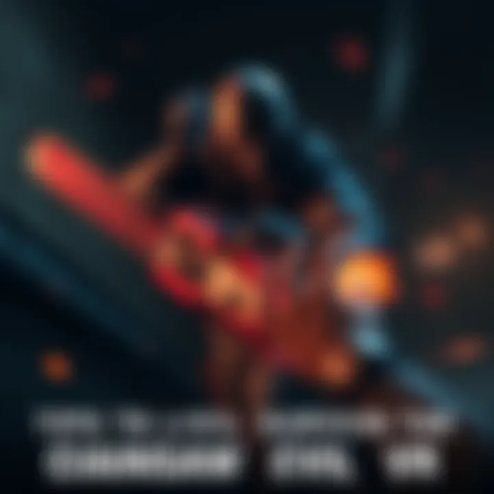 Chainsaw Man in Resident Evil 4 VR A character with a chainsaw chasing a player in a dark environment, showing tension and fear