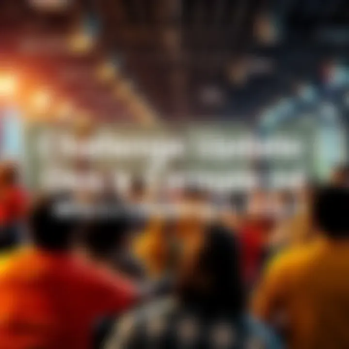 A group of people sharing their experiences and strategies for completing a challenge, fostering a sense of community and support.