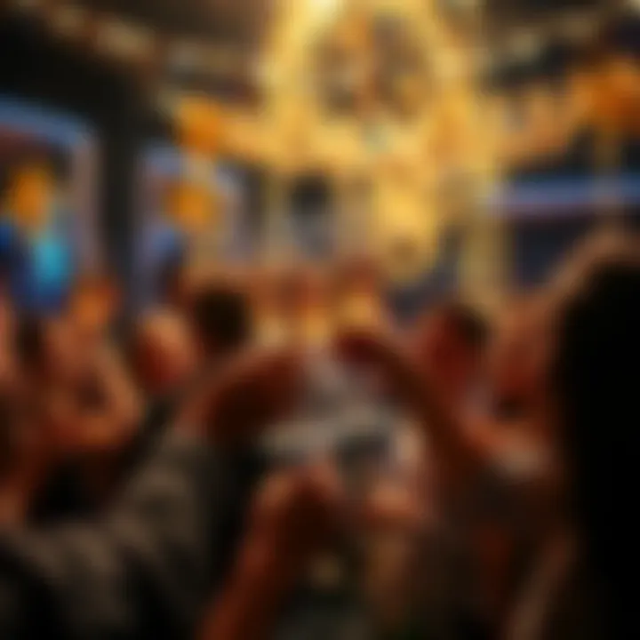 People cheer and toast with champagne glasses at a festive gathering.