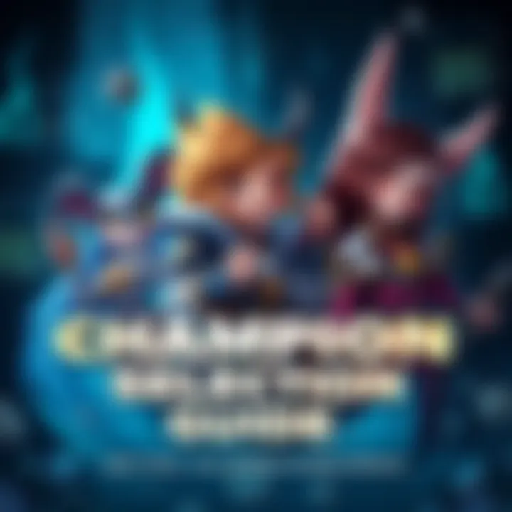 A display of popular game champions including Ellywick, Lae'zel, and Valentine discussing strategy for new players.