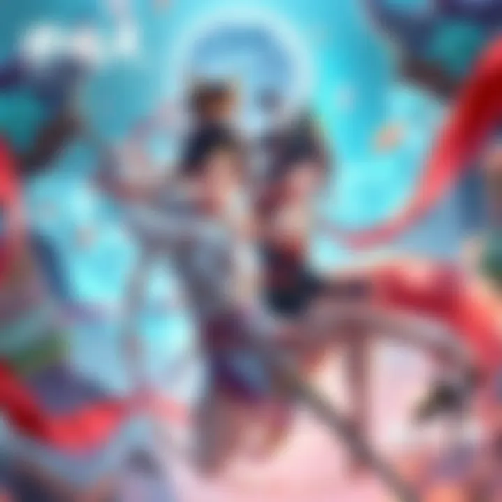 Chang'e and Hou Yi teaming up in a vibrant game scene, showcasing their abilities and synergy for greater power.