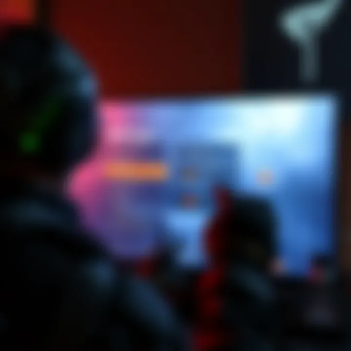 A player adjusting language settings in Titanfall 2 from German to English on their screen with game interface visible
