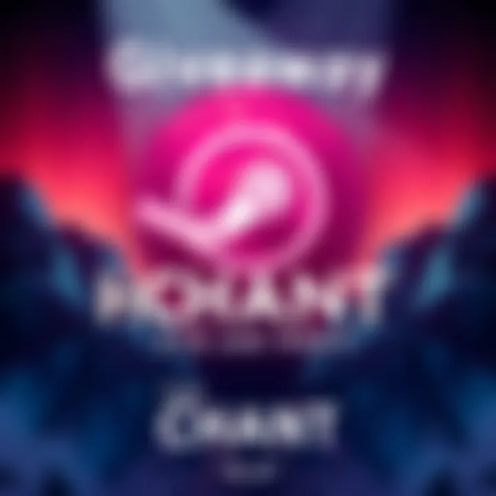 A vibrant graphic featuring a Steam key symbol with The Chant game logo and a background promoting Stitched Together.