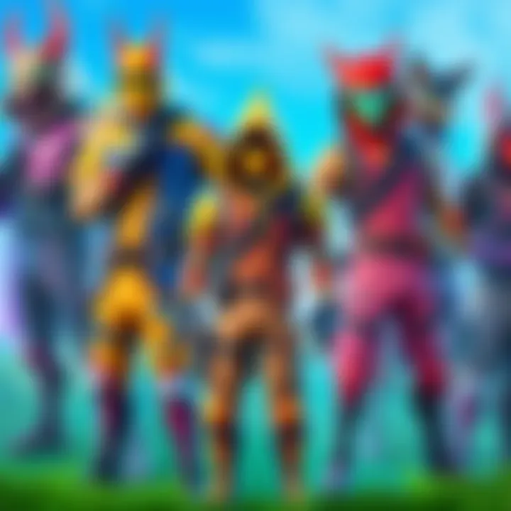 Display of Chappell Roan's Fortnite skins with vibrant colors and unique designs