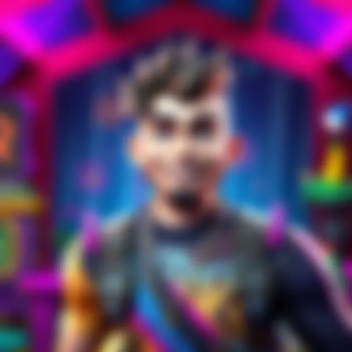 Chappell Roan appears in Fortnite, featuring a vibrant outfit and playful expression in a colorful game setting.