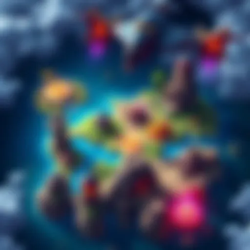 A vibrant map showcasing new locations and features for Chapter 6, Season 3, highlighting key areas for players to explore.