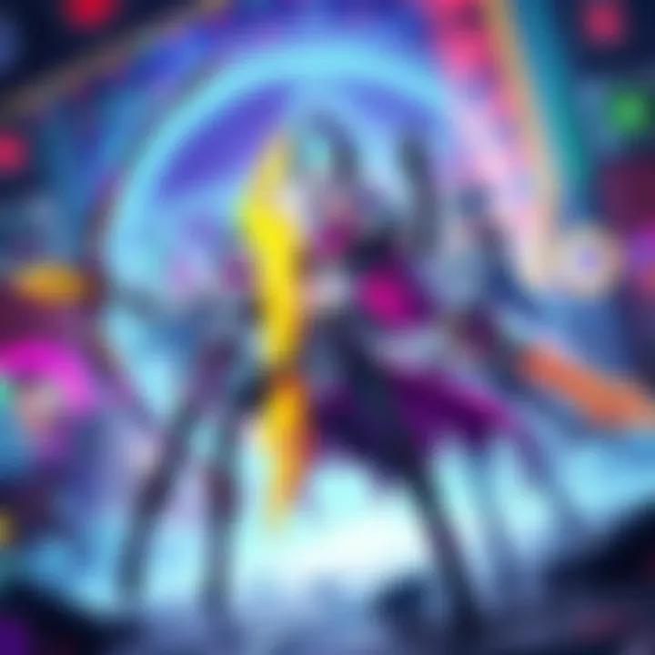 Character Arche Tuning with Luna and Friends Luna, Kyle, Esiemo, and Keelan showcasing their abilities in a vibrant game setting