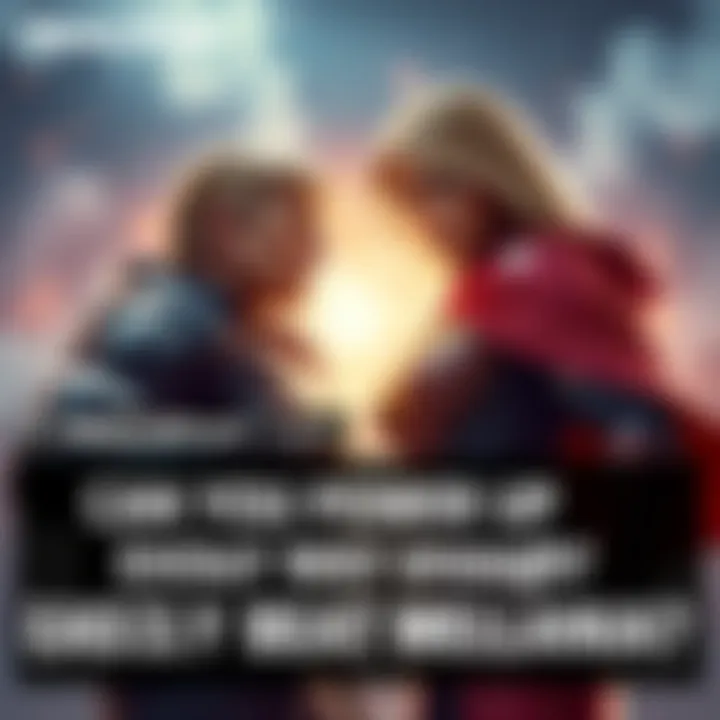 A strong character stands ready to fight Melania, showcasing their power and determination